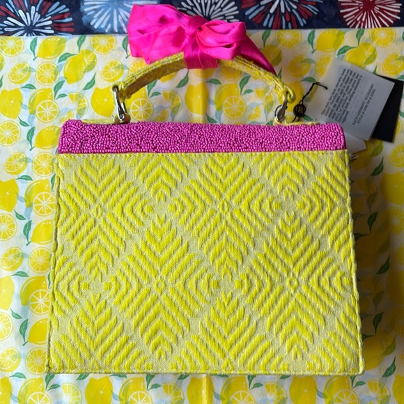 Pink Beaded Amalfi Lemon Handbag - Picture 7 of 16